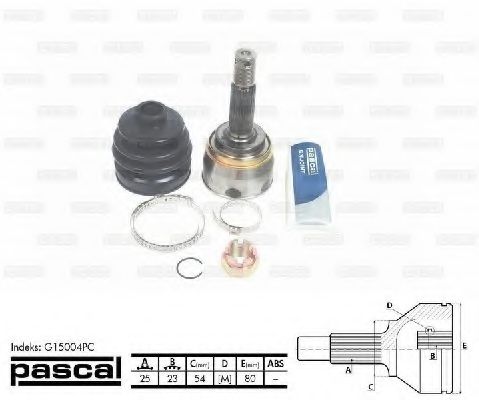 Шарнирный комплект, приводной вал PASCAL G15004PC