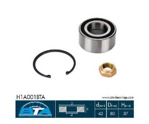 Комплект подшипника ступицы колеса BTA H1A001BTA