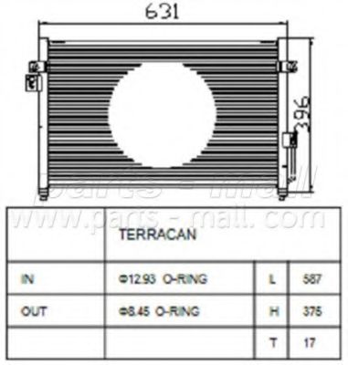 Конденсатор, кондиционер PARTS-MALL PXNCA-016