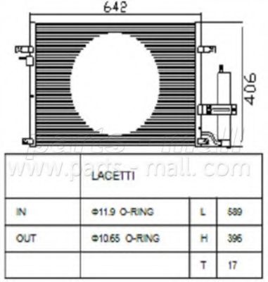 Конденсатор, кондиционер PARTS-MALL PXNCC-018