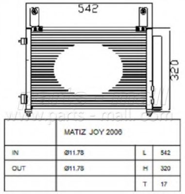 Конденсатор, кондиционер PARTS-MALL PXNCC-022