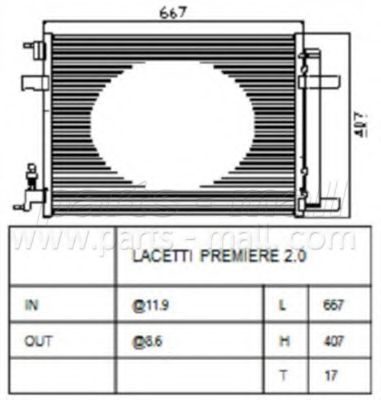 Конденсатор, кондиционер PARTS-MALL PXNCC-044