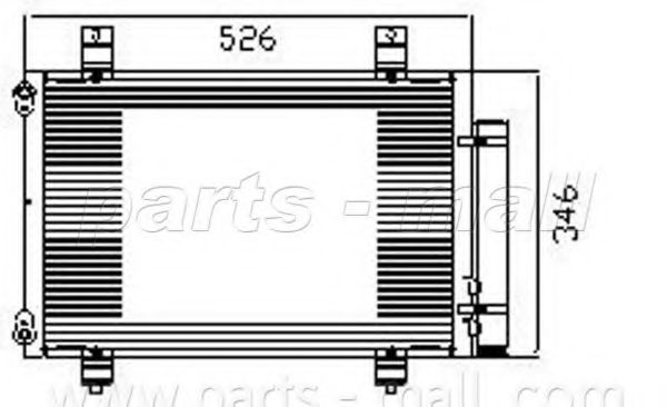 Конденсатор, кондиционер PARTS-MALL PXNCM-005