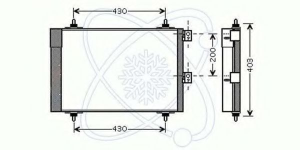 Конденсатор, кондиционер ELECTRO AUTO 30C0061