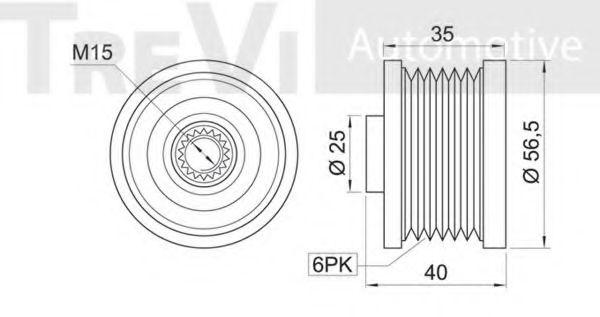 Механизм свободного хода генератора BERTOLOTTI 56325