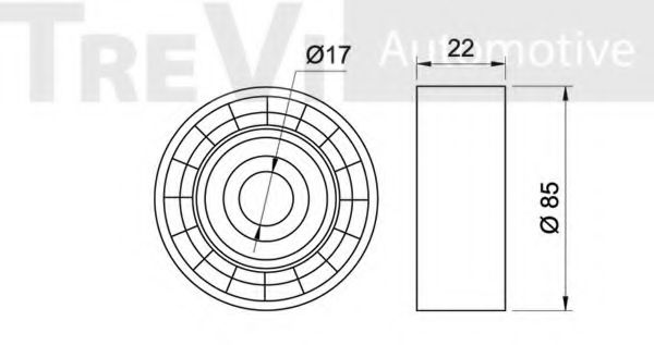 Паразитный / ведущий ролик, поликлиновой ремень TREVI AUTOMOTIVE T1976