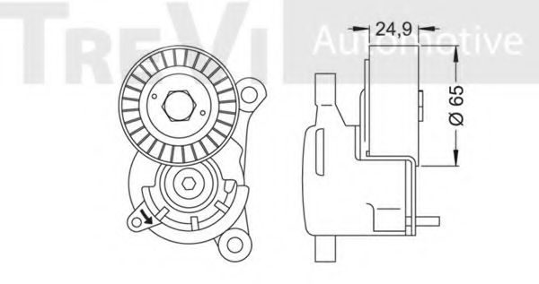 Натяжная планка, поликлиновой ремень TREVI AUTOMOTIVE 96362074