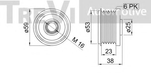 Механизм свободного хода генератора BERTOLOTTI 102375