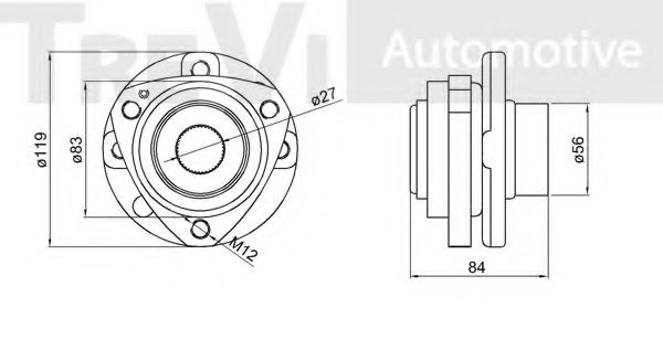 Комплект подшипника ступицы колеса VEMA 515331