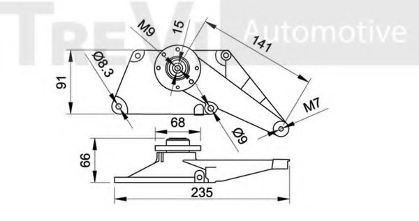 Натяжная планка, поликлиновой ремень BERTOLOTTI 56659