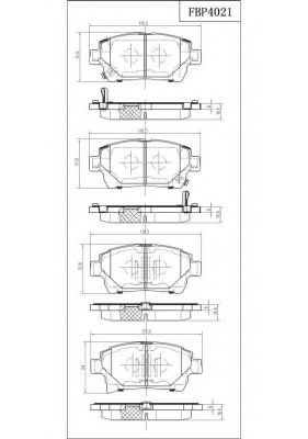 Комплект тормозных колодок, дисковый тормоз FI.BA FBP4021