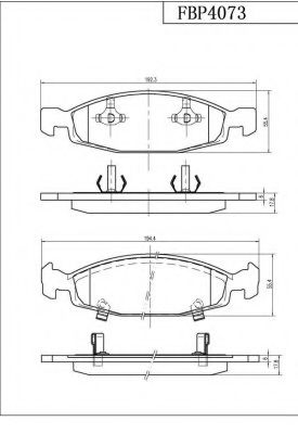 Комплект тормозных колодок, дисковый тормоз FI.BA FBP4073