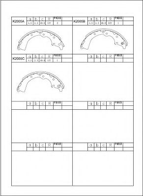 Комплект тормозных колодок ASIMCO K2005