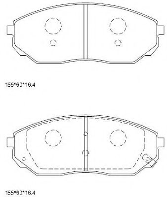 Комплект тормозных колодок, дисковый тормоз ASIMCO KD9717