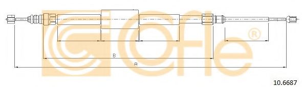 Трос, стояночная тормозная система COFLE 10.6687