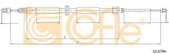 Трос, стояночная тормозная система COFLE 10.6794