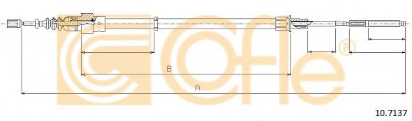 Трос, стояночная тормозная система COFLE 10.7137