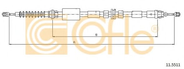 Трос, стояночная тормозная система COFLE 11.5511