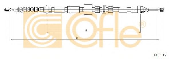 Трос, стояночная тормозная система COFLE 11.5512