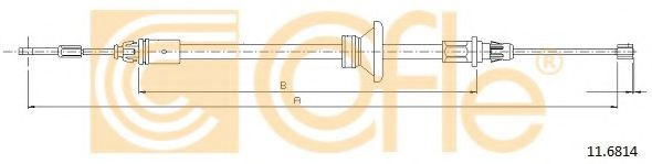 Трос, стояночная тормозная система COFLE 11.6814