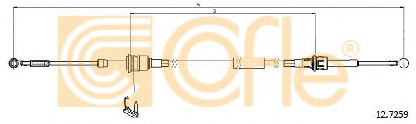 Трос, ступенчатая коробка передач COFLE 12.7259
