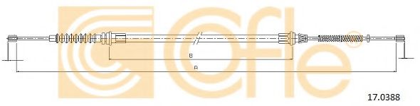 Трос, стояночная тормозная система COFLE 170388