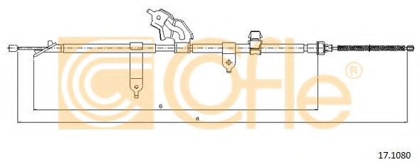 Трос, стояночная тормозная система COFLE 17.1080