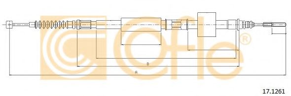 Трос, стояночная тормозная система COFLE 17.1261