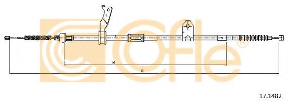 Трос, стояночная тормозная система COFLE 17.1482