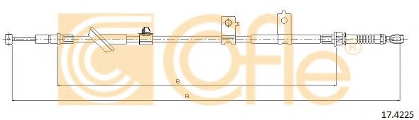 Трос, стояночная тормозная система COFLE 17.4225