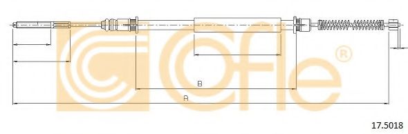 Трос, стояночная тормозная система COFLE 17.5018
