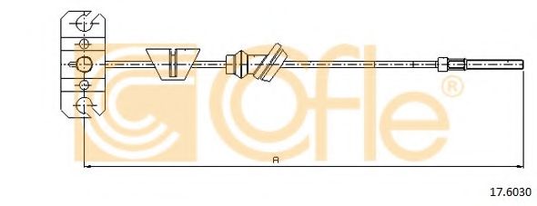 Трос, стояночная тормозная система COFLE 17.6030