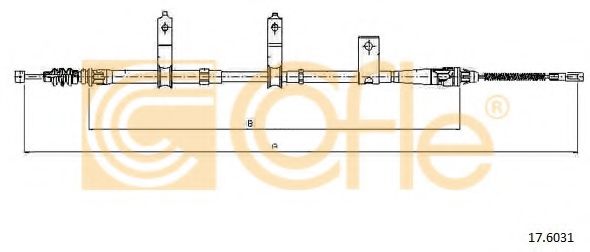 Трос, стояночная тормозная система COFLE 17.6031