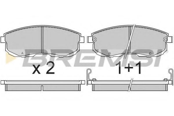 Комплект тормозных колодок, дисковый тормоз BREMSI BP2569