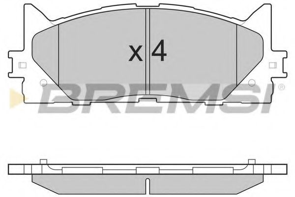 Комплект тормозных колодок, дисковый тормоз BREMSI BP3253