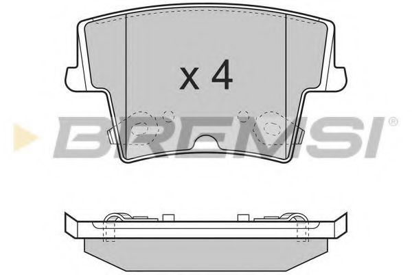 Комплект тормозных колодок, дисковый тормоз BREMSI BP3278