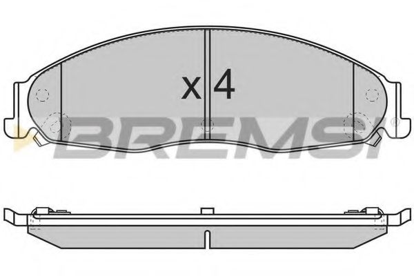 Комплект тормозных колодок, дисковый тормоз BREMSI BP3344