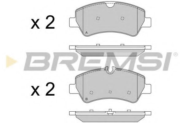 Комплект тормозных колодок, дисковый тормоз BREMSI BP3526