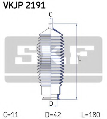 Комплект пылника, рулевое управление SKF VKJP 2191