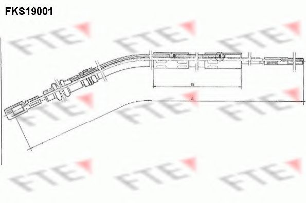 Трос, управление сцеплением FTE FKS19001