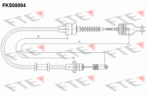 Трос, управление сцеплением FTE FKS08004