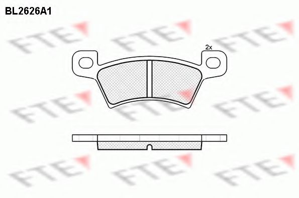 Комплект тормозных колодок, дисковый тормоз FTE BL2626A1