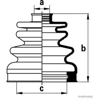 Комплект пылника, приводной вал HERTH+BUSS JAKOPARTS J2880506