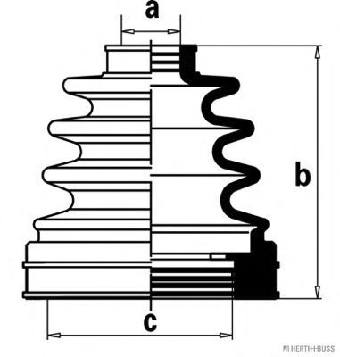 Комплект пылника, приводной вал HERTH+BUSS JAKOPARTS J2881021