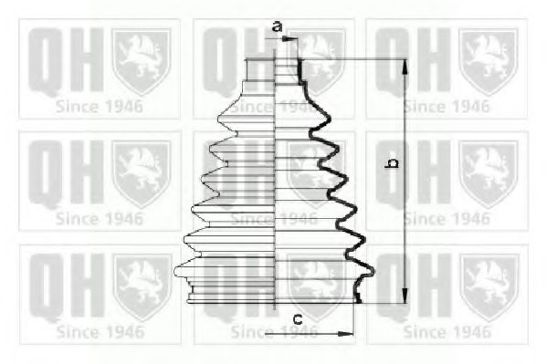 Комплект пылника, приводной вал QUINTON HAZELL QJB875