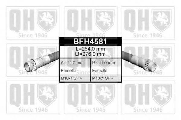 Тормозной шланг QUINTON HAZELL BFH4581