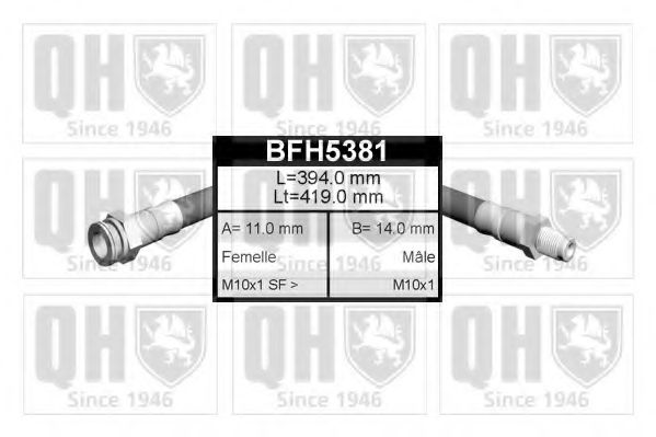 Тормозной шланг QUINTON HAZELL BFH5381