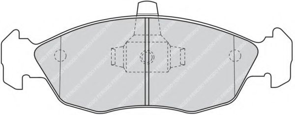 Комплект тормозных колодок, дисковый тормоз FERODO FDB1168