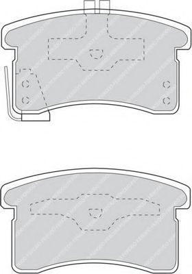 Комплект тормозных колодок, дисковый тормоз FERODO FDB974