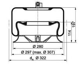 Кожух пневматической рессоры PE Automotive 084.260-12A